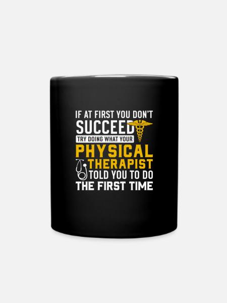 Physiotherapie Physiotherapeut PT Therapeut - Tasse einfarbig - Schwarz