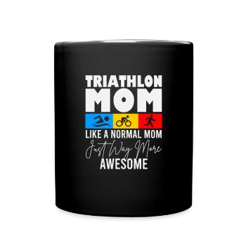 Triathlon Schwimmen Radfahren Laufen Sport Triathlet - Tasse einfarbig - Schwarz - Vorne