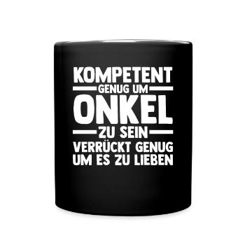 Patenonkel Onkel - Tasse einfarbig - Schwarz - Vorne