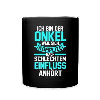 Patenonkel Onkel - Tasse einfarbig - Schwarz - Vorne