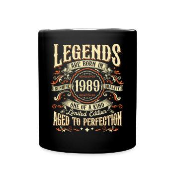 Vintage Born 1989 Legends Vintage Birthday - Full Colour Mug - black - Front