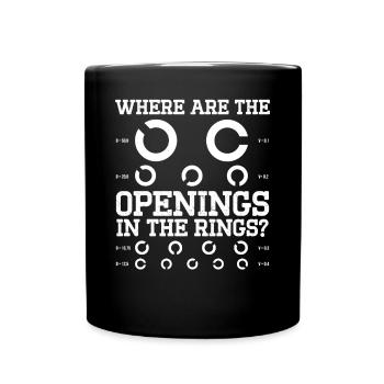 Optiker Where Are The Openings In Rings Optometrie - Tasse einfarbig - Schwarz - Vorne