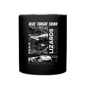 Scinque à langue bleue Gardien de reptiles Streetwear moderne - Mug uni - noir - Devant
