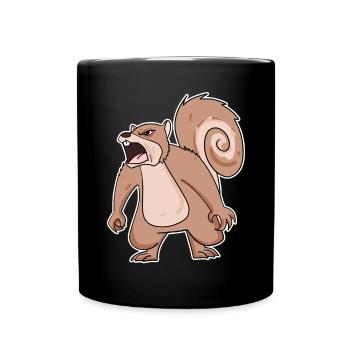écureuil en colère - Mug uni - noir - Devant