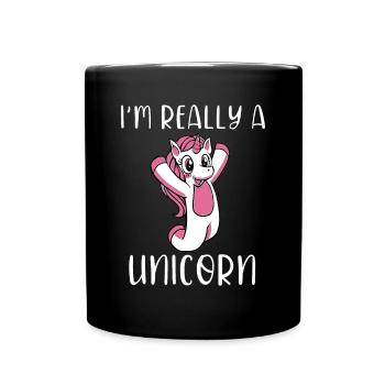 C’est mon costume humain Je suis vraiment une licorne - Mug uni - noir - Devant