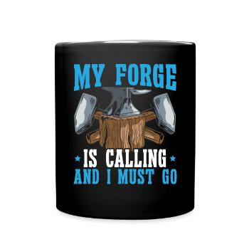Blacksmith Hammer Metalsmith Forging Blacksmithing - Full Colour Mug - black - Front
