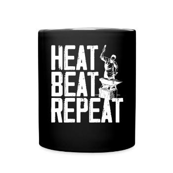 Blacksmith Hammer Metalsmith Forging Blacksmithing - Full Colour Mug - black - Front