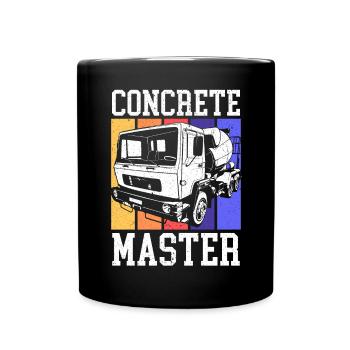 Cement Mixer Truck Driver Job Construction Worker - Full Colour Mug - black - Front