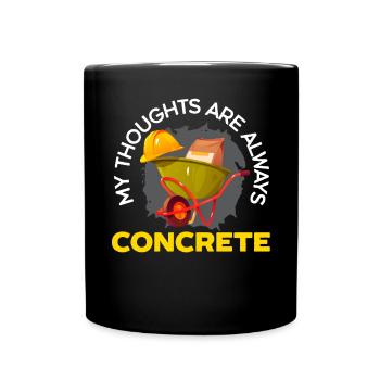 Cement Mixer Truck Driver Job Construction Worker - Full Colour Mug - black - Front