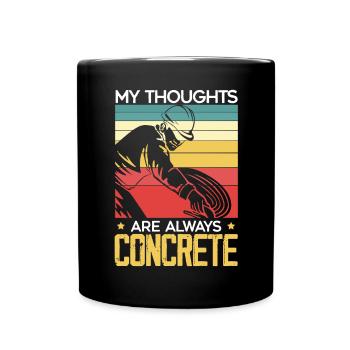 Cement Mixer Truck Driver Job Construction Worker - Full Colour Mug - black - Front