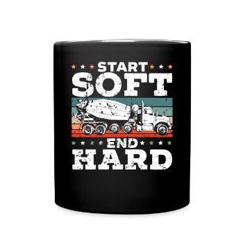 Cement Mixer Truck Driver Job Construction Worker - Full Colour Mug - black - Front