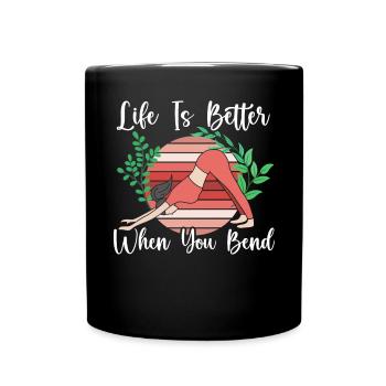 Yoga Meditation Fitness Workout Yoga Instructor - Full Colour Mug - black - Front