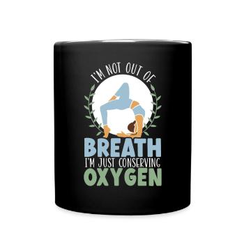 Yoga Meditation Fitness Workout Yogalehrer - Tasse einfarbig - Schwarz - Vorne