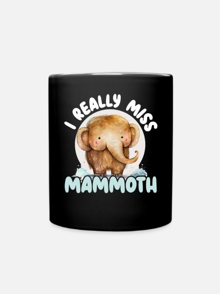 Mammutelefant Wildtiere Ausgestorbene Tierliebhaber - Tasse einfarbig - Schwarz