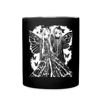 Fairycore Ästhetik Skelett Fee Goth Grunge G - Tasse einfarbig - Schwarz - Vorne