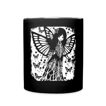 Fairycore Ästhetik Skelett Fee Goth Gothic G - Tasse einfarbig - Schwarz - Vorne