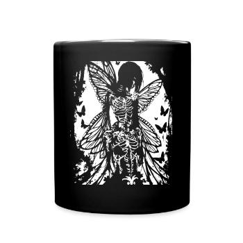 Fairycore Ästhetik Grunge Skelett Fee Goth G - Tasse einfarbig - Schwarz - Vorne