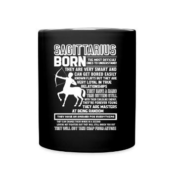 Sagittarius Sagittarius Born - Full Colour Mug - black - Front