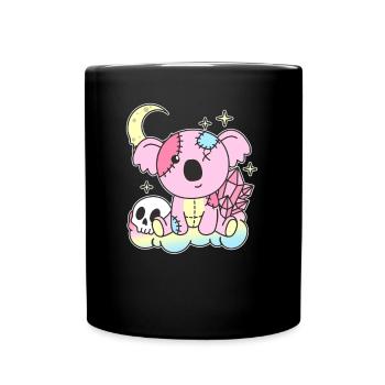 Kawaii Gothic Koala Pastel Gothic Goth - Full Colour Mug - black - Front