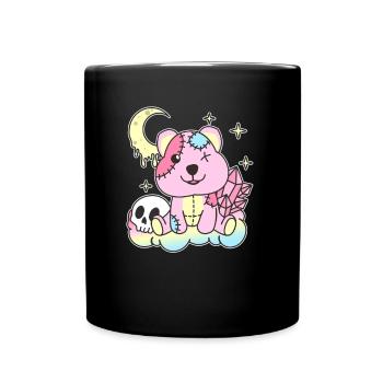 Kawaii Gothic Quokka Pastel Gothic Goth - Full Colour Mug - black - Front