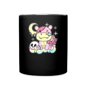 Kawaii Gothic Hippo Pastel Gothic Goth - Full Colour Mug - black - Front
