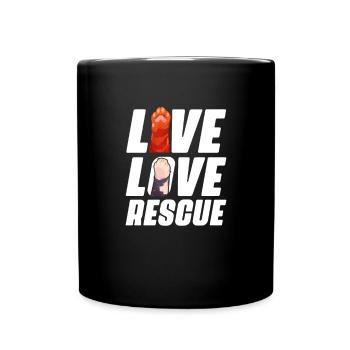 Tierrettung - Tasse einfarbig - Schwarz - Vorne