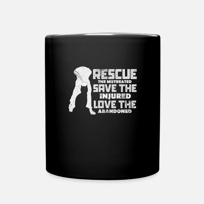 Tierrettung Tierschutz Tierfreund Geschenk - Tasse einfarbig - Schwarz