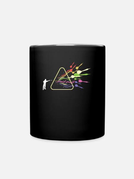 Dart Prisma Regenbogen Licht Lustig Physik - Tasse einfarbig - Schwarz