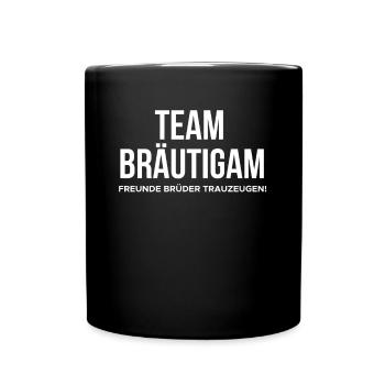 Bräutigam JGA Shirt Geschenk - Tasse einfarbig - Schwarz - Vorne