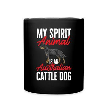 Australian Cattle Dog Red Blue Heeler - Full Colour Mug - black - Front