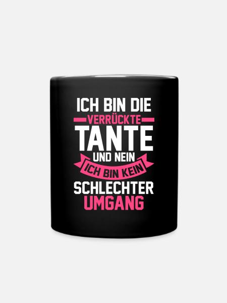 Patentante Tante - Tasse einfarbig - Schwarz