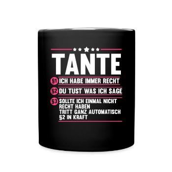 Marraine Tante - Mug uni - noir - Devant