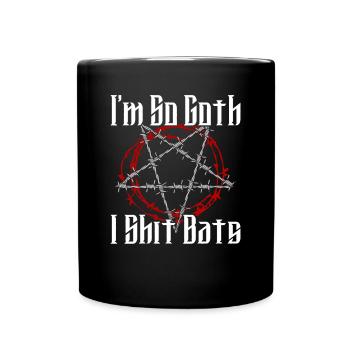 Satan Beelzebub Teufel Gothic Pentagram Mystisch - Tasse einfarbig - Schwarz - Vorne