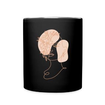 Lineart allotment garden allotment garden horticulture - Full Colour Mug - black - Front