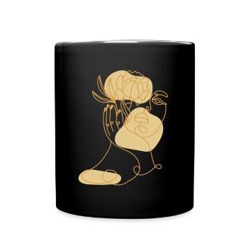 Lineart horticulture allotment garden allotment garden - Full Colour Mug - black - Front