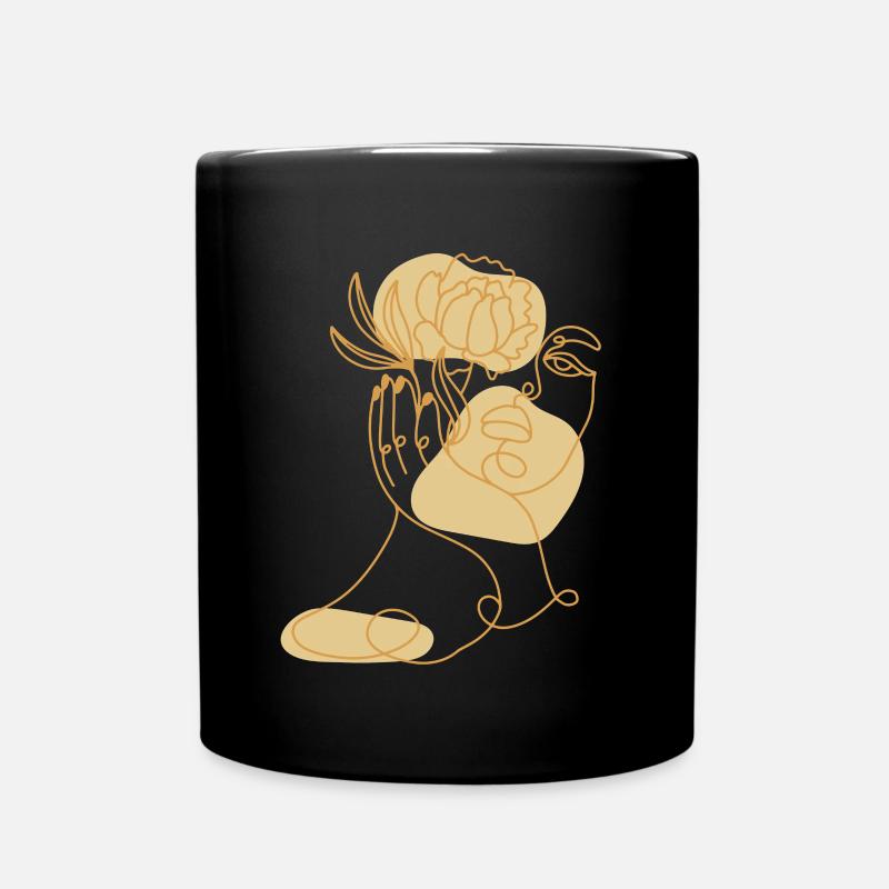 Lineart Gartenbau Schrebergarten Kleingarten - Tasse einfarbig - Schwarz