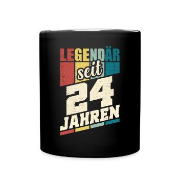 24. Geburtstag Legendär Seit 24 Jahren Legende 24 - Tasse einfarbig - Schwarz - Vorne
