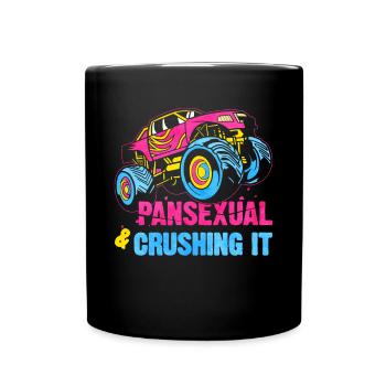 Pansexueller Stolz Monster Truck - Tasse einfarbig - Schwarz - Vorne