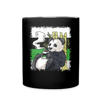 Demiromantischer Stolz Flagge Panda Kaffee Sublte - Tasse einfarbig - Schwarz - Vorne