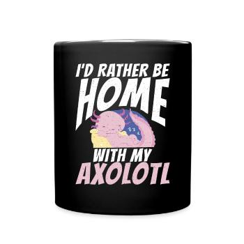 Axolotl Liebhaber Geschenke - Tasse einfarbig - Schwarz - Vorne