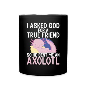 Axolotl Liebhaber Geschenke - Tasse einfarbig - Schwarz - Vorne
