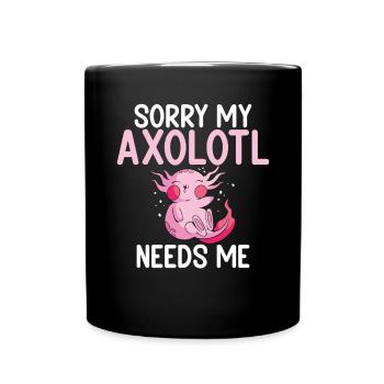 Axolotl Liebhaber Geschenke - Tasse einfarbig - Schwarz - Vorne