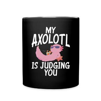 Axolotl Liebhaber Geschenke - Tasse einfarbig - Schwarz - Vorne