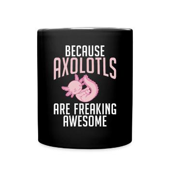Axolotl Liebhaber Geschenke - Tasse einfarbig - Schwarz - Vorne