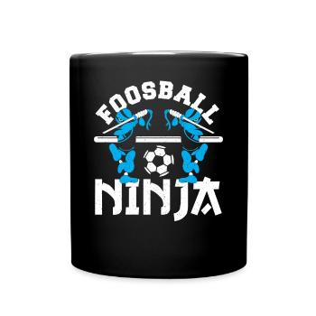 Foosball Ninja Cool Table Soccer Player - Tasse einfarbig - Schwarz - Vorne
