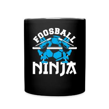 Cool Table Soccer Player Foosball Ninja - Tasse einfarbig - Schwarz - Vorne