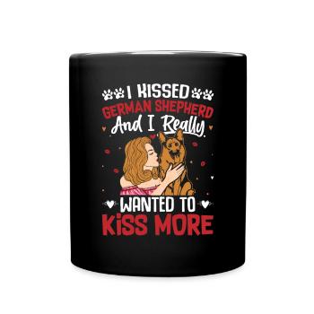 Woman Is German Shepherd Gift - Full Colour Mug - black - Front