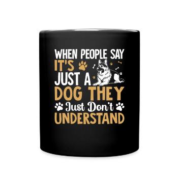 Chien de berger - Mug uni - noir - Devant