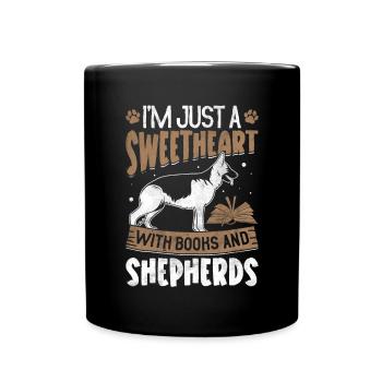 Chien de berger - Mug uni - noir - Devant