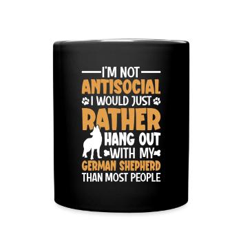 Dog owner German Shepherd - Full Colour Mug - black - Front